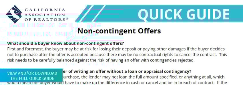 Quick Guide Image - Non-contingent Offers